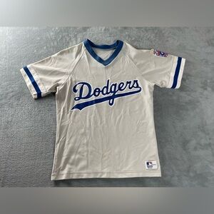 VTG LA Dodgers Junior League Little League Jersey Adult S / M Gray, Loose Patch
